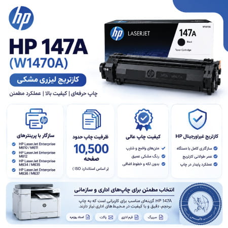 خرید کارتریج لیزری HP 147a